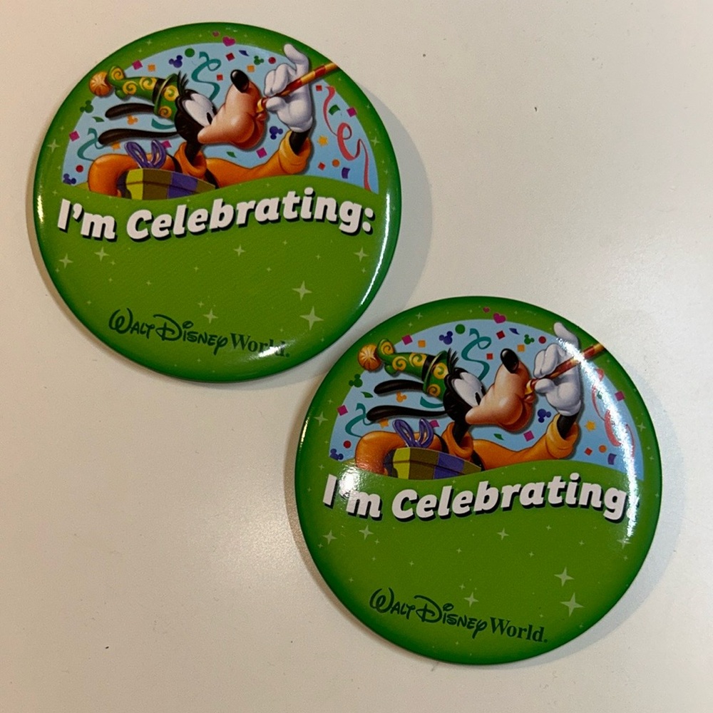 Disney World Green Celebration Badges